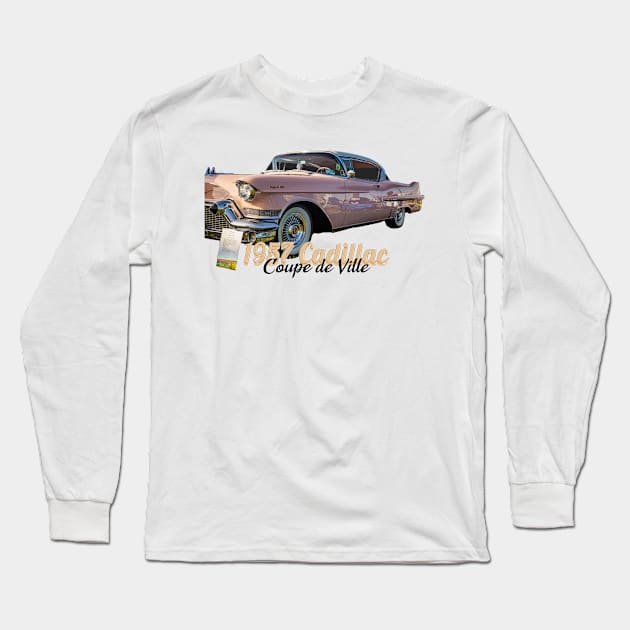 Restored 1957 Cadillac Coupe de Ville Long Sleeve T-Shirt by Gestalt Imagery